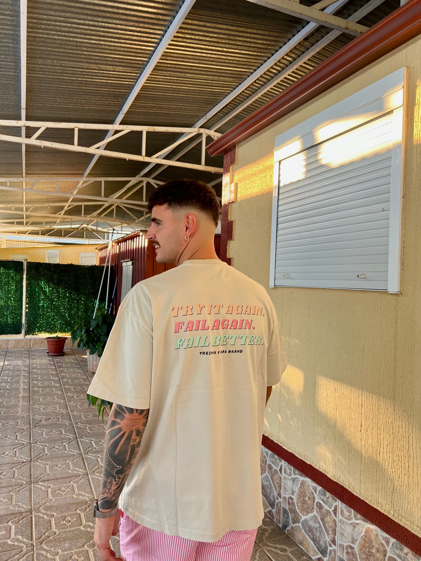 Camiseta beige - Fail better