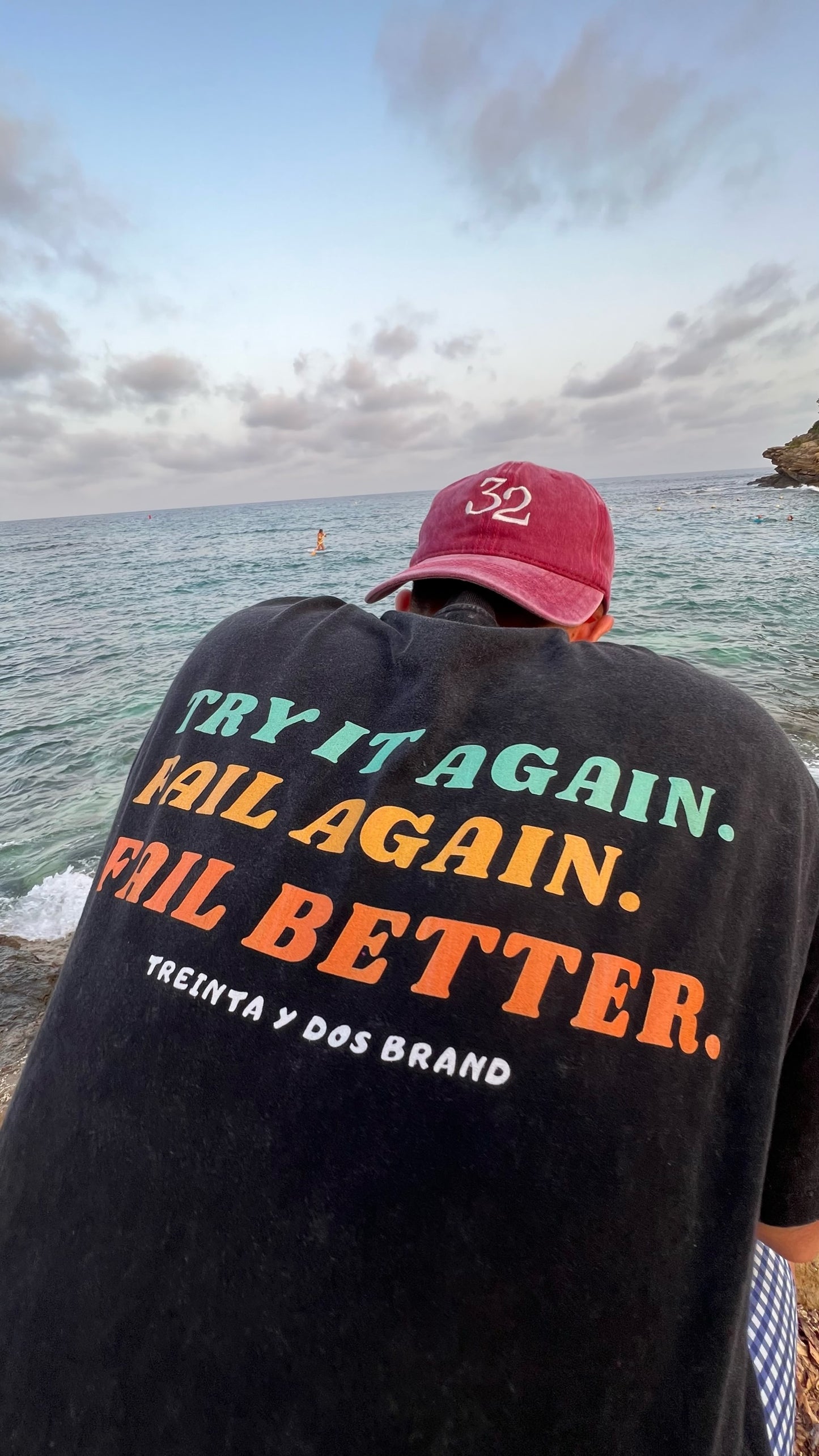 Camiseta negra - Fail better