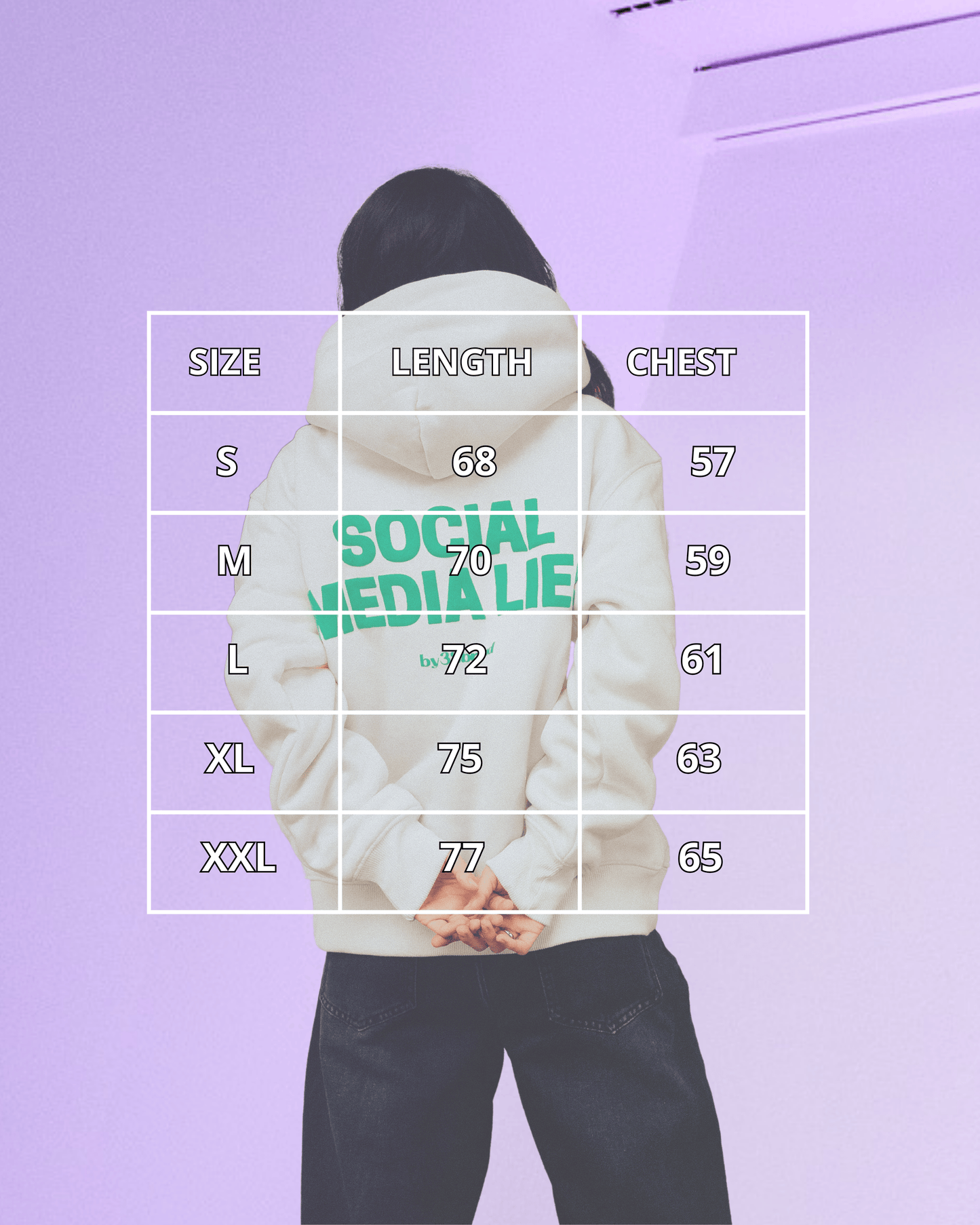 Hoodie Beige - Social Media Lies
