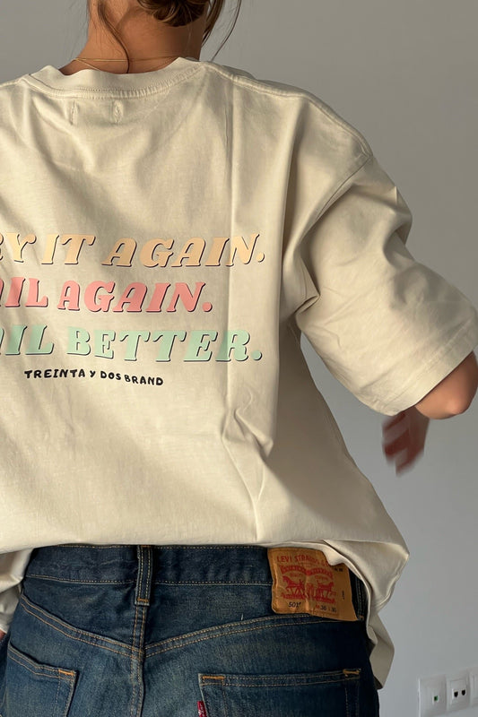 Camiseta beige - Fail better