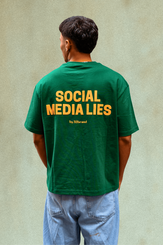 Camiseta Verde - Social Media Lies